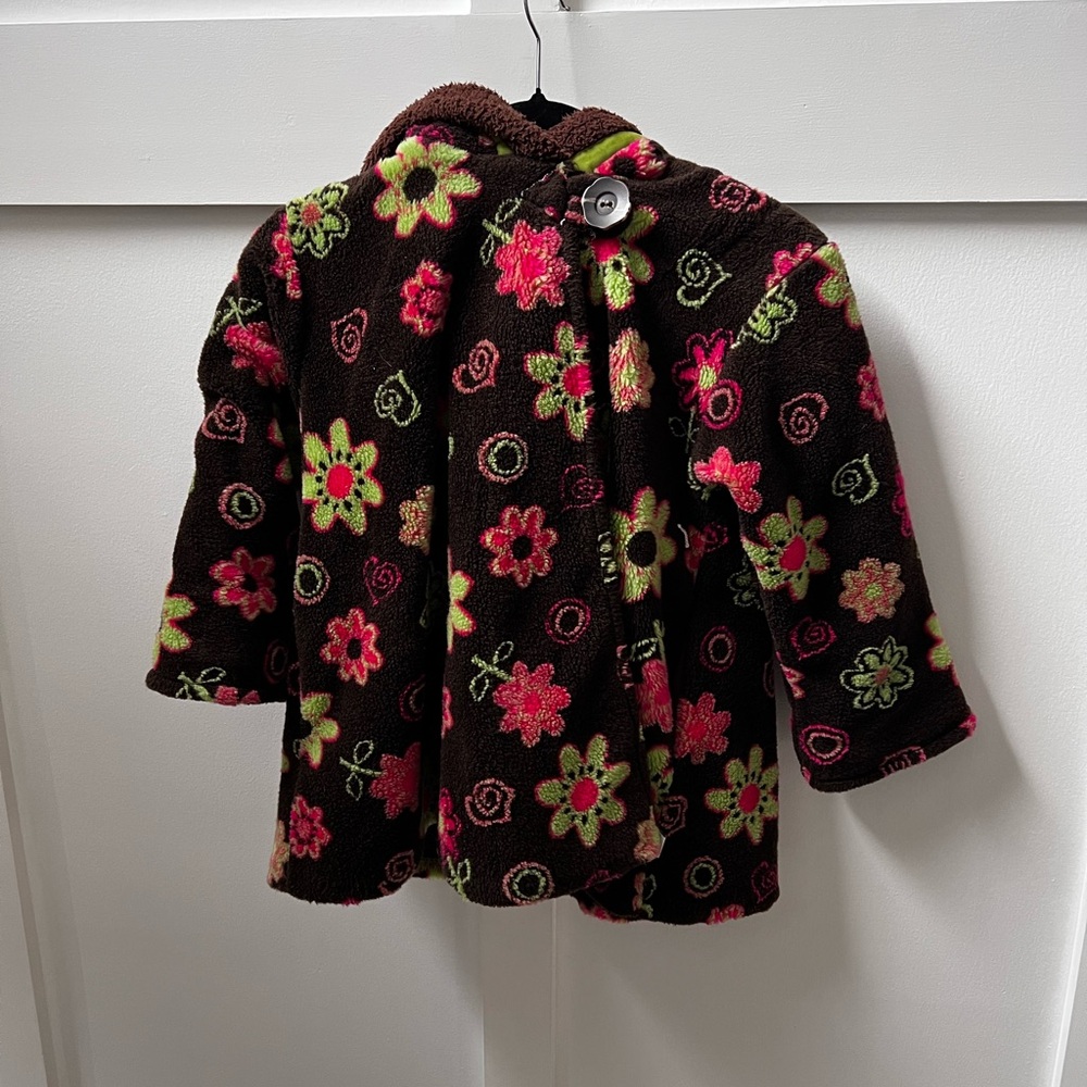 Corky and Company
Floral Kids Jacket - Black with Pink and Green Accents